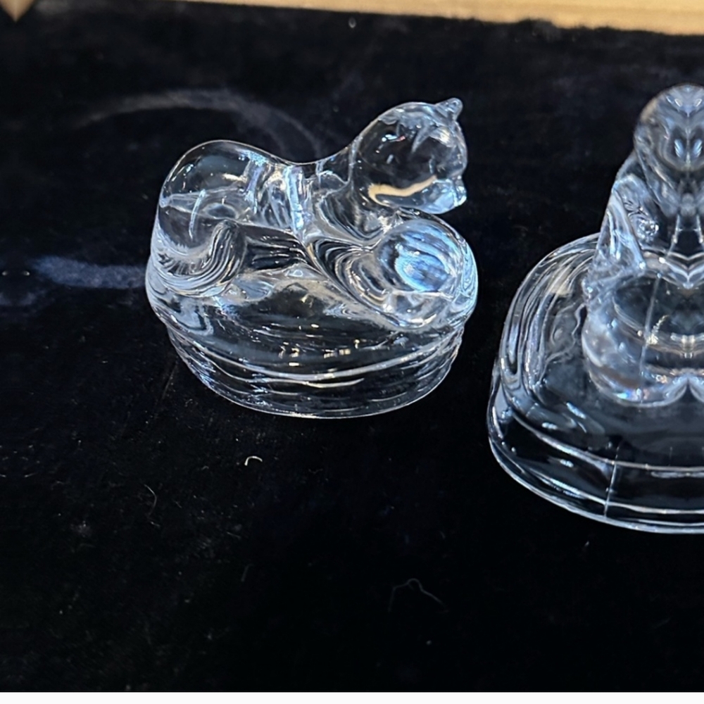 Vintage Crystal cat figurines, Set of 3! - Picture 3 of 6